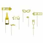Fotoprops Let's  Celebrate Gold (8 stuks)