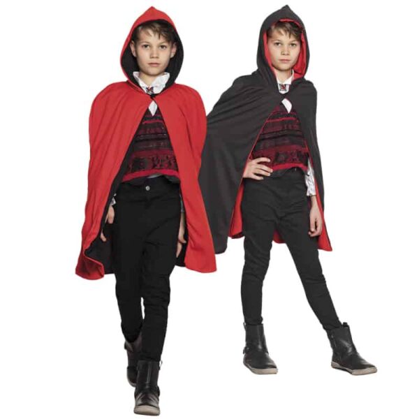 Cape Twilight kind zwart/rood omkeerbaar (115 cm)