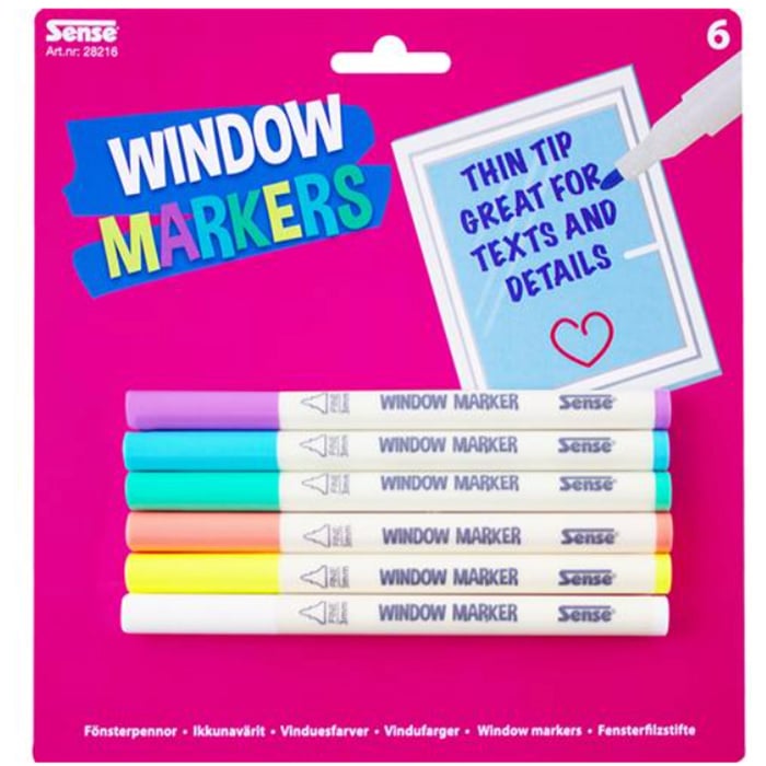 Hobby Artikelen - Raam- en Whiteboard Stiften (6 stuks) Hobby Artikelen - Raam- en Whiteboard Stiften (6 stuks)