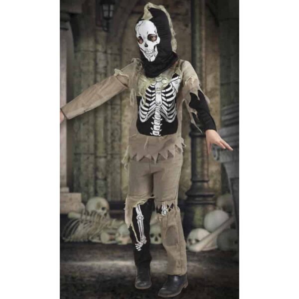 Kinderkostuum Zombie skeleton (7-9 jaar - 122/134)