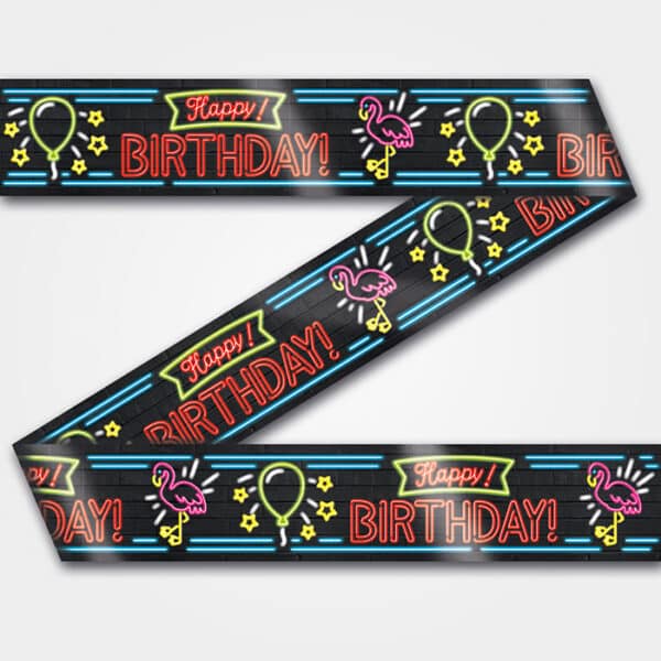 Neon Party Tape - Happy Birthday (12 m)