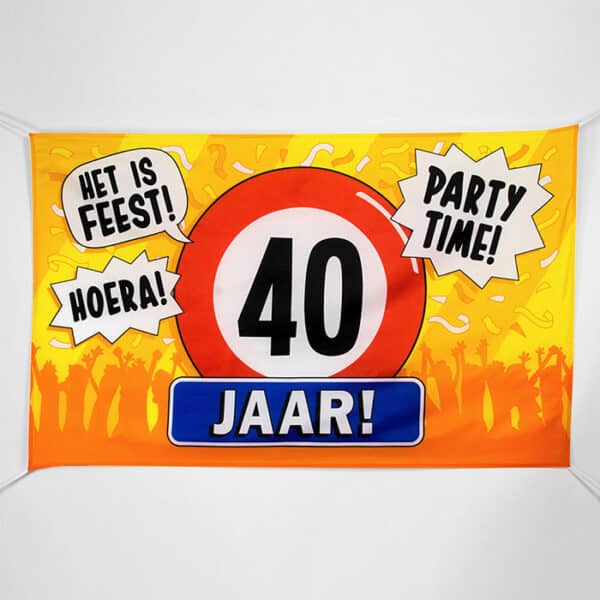 Gevelvlag XXL - 40 Jaar (150 x 90 cm)