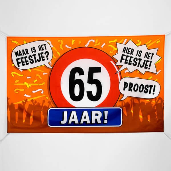 Gevelvlag XXL - 65 Jaar (150 x 90 cm)