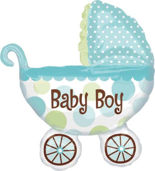 Folieballon Baby Boy kinderwagen