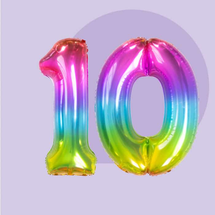 10 Jaar versiering