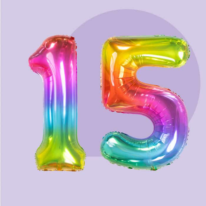 15 Jaar versiering