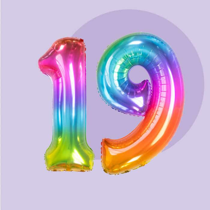 19 Jaar versiering