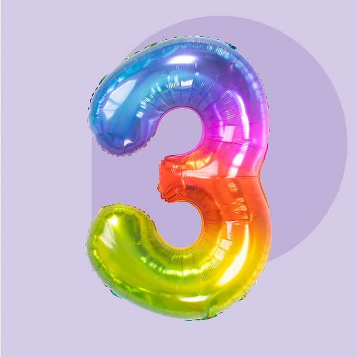 3 Jaar versiering
