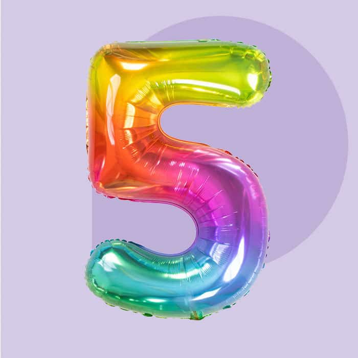 5 Jaar versiering