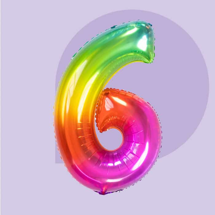 6 Jaar versiering