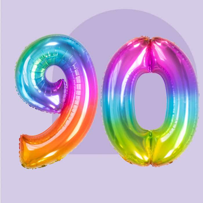 90 Jaar versiering