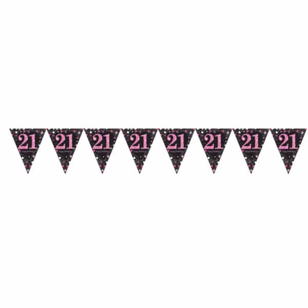 Sparkling Celebrations - Vlaggenlijn 21 Pink (4 meter)