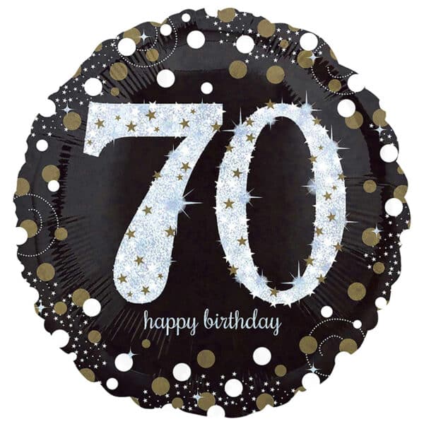 Folieballon 70 Jaar Sparkling Celebrations Goud 43 cm
