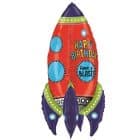 Folieballon XL Happy Birthday Raket 91 cm