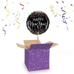 Folieballon Happy New Year confettiprint