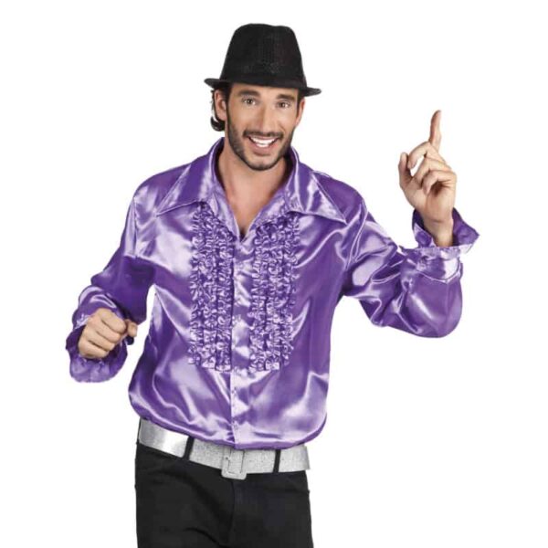 Party shirt paars (M, 50-52)
