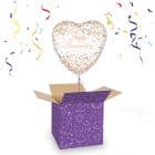 Folieballon Happy Aniversary Confettiprint Hartvorm