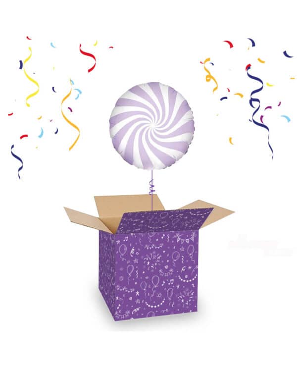 Folieballon candy swirl Lila