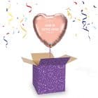 Folieballon -  Hart Rose Gold "Voor de liefste Vader"