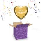 Folieballon -  Hart Goud "Voor de liefste Moeder"