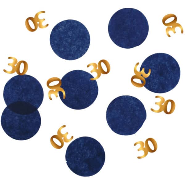 Tafelconfetti Elegant True Blue 30 Jaar - 25 gram