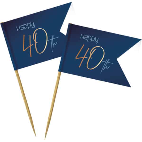 Prikkers Elegant True Blue 40 Jaar - 36 stuks