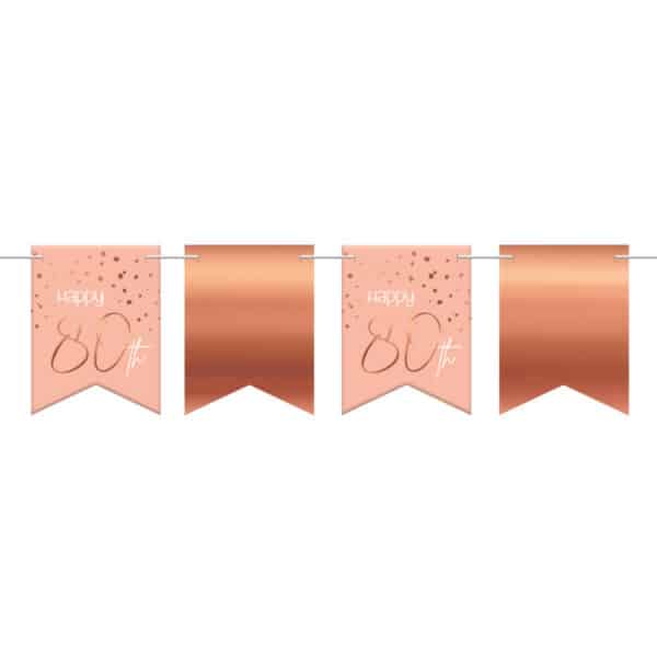 Vlaggenlijn Elegant Lush Blush 80 Jaar - 6 meter