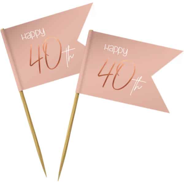 Prikkers Elegant Lush Blush 40 Jaar - 36 stuks