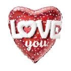 Folieballon XL Multi Love Hearts and Dots 91 cm