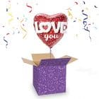 Folieballon XL Multi Love Hearts and Dots 91 cm