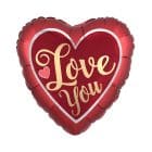 Folieballon Hart Satin Sangria