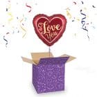 Folieballon Hart Satin Sangria