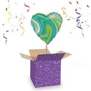 Folieballon hart Marble Green (45 cm)