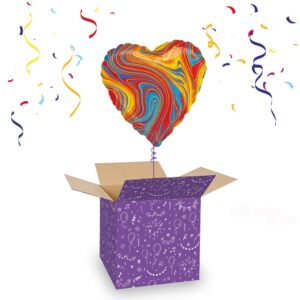 Folieballon Hart Marble Colorful Lava 45 cm Folieballon Hart Marble Colorful Lava 45 cm