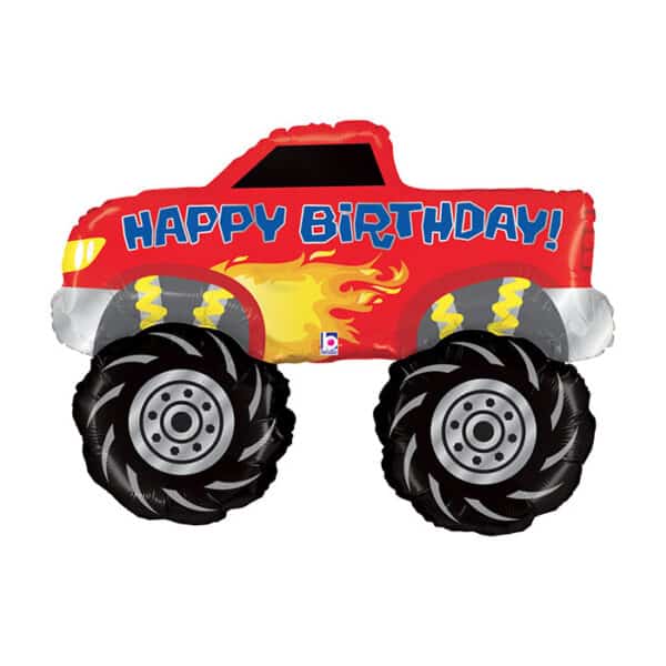 Folieballon XL Happy Birthday Monstertruck 102 cm