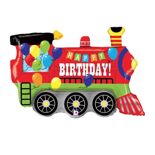 Folieballon XL Happy Birthday Trein 94 cm