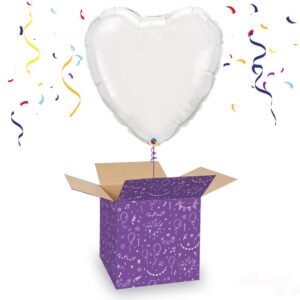 Folieballon Hart Wit 46 cm Folieballon Hart Wit 46 cm