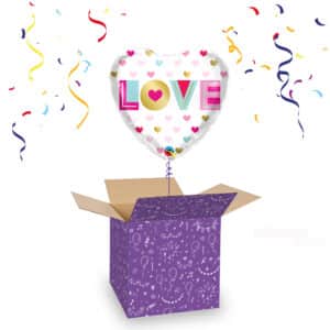 Folieballon Love Hartjes Hartvorm Meerkleurig 46 cm