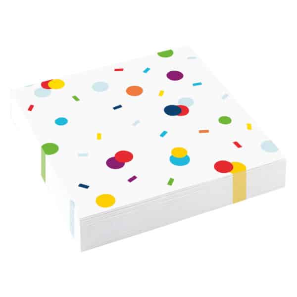 Servetten Confetti Verjaardag (20 stuks)