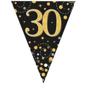 Vlaggenlijn 30 jaar Zwart Goud (4 meter)