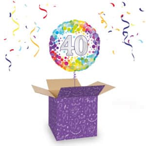 Folieballon 40 Confetti Regenboog 45 cm