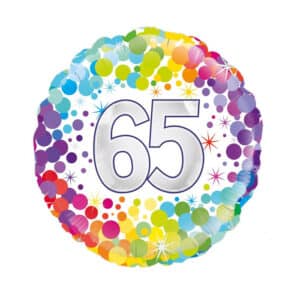 Folieballon 65 Confetti Regenboog 45 cm
