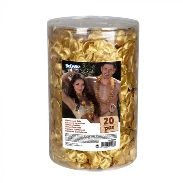 Doos Hawaïkransen Goud (20 stuks)