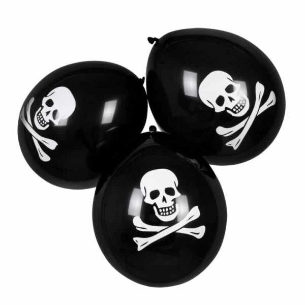 Set 6 Ballonnen Piraat (25 cm)