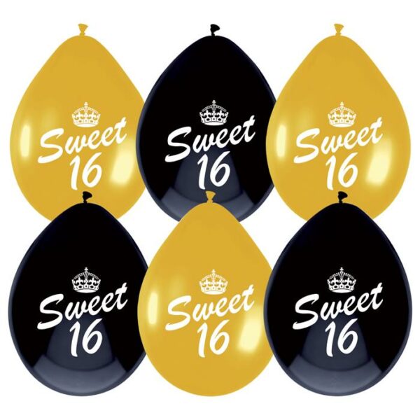 Sweet 16 - Ballonnen (6 stuks)