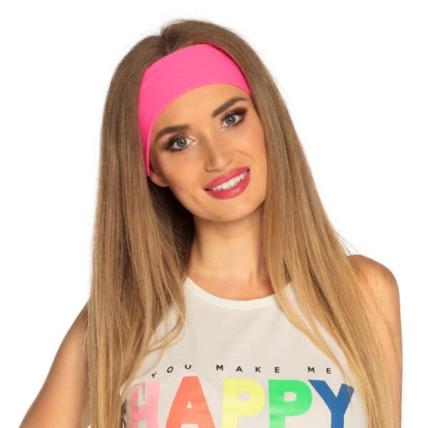 Hoofdband Retro Neon Roze