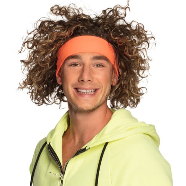 Hoofdband Retro Neon Oranje