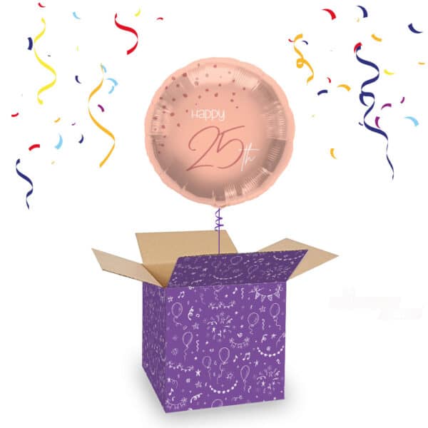 Folieballon 25 Jaar Elegant Lush Blush 45 cm