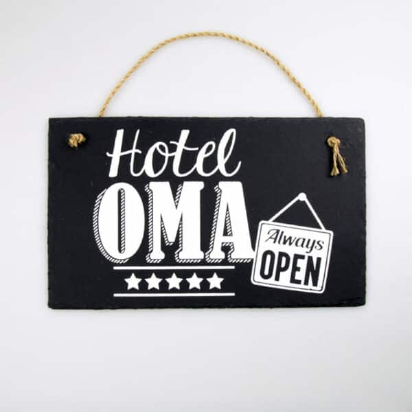 Wandbord Leisteen - Hotel OMA Always Open
