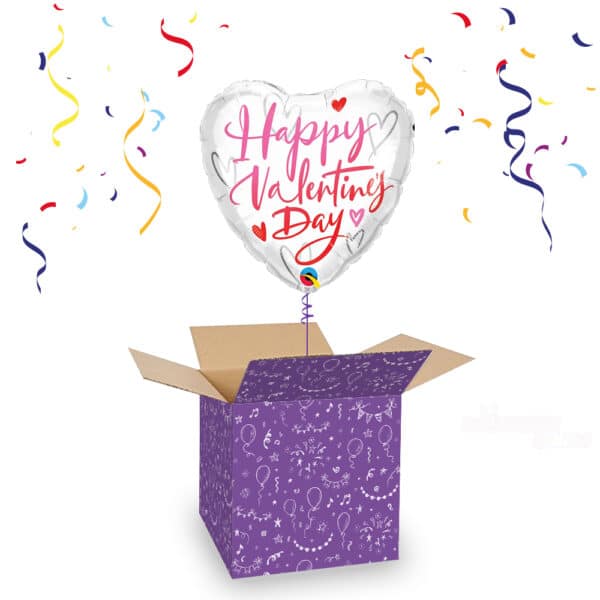 Folieballon Happy Valentine's Wit Hartvorm 46 cm